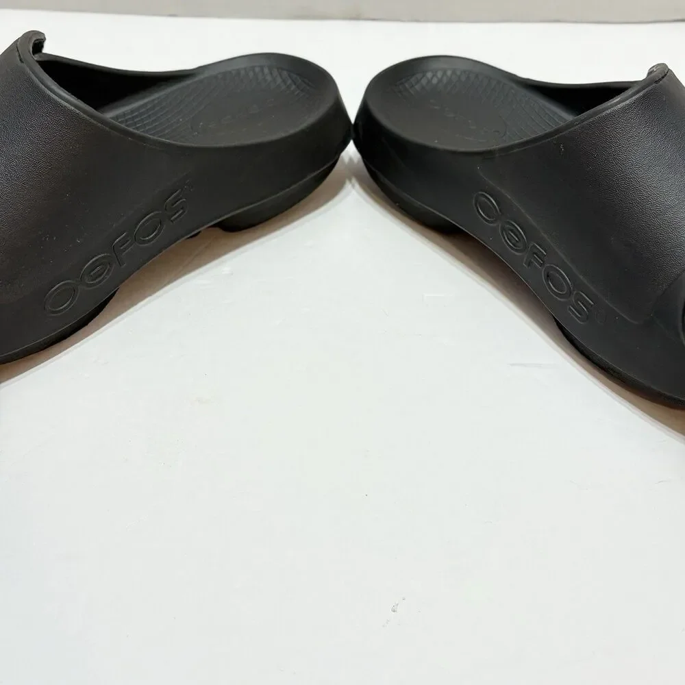 OOFOS OOahh Sport Flex Slides M 7 W 9 Black Comfort Recovery Sandals